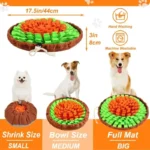 Washable Felt Pet Sniffing Pad Foldable Dog Slow Feeding Mat Toy Dog Training Snuff Mat - Image 5