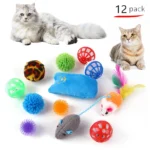 DualPet Kitten Toys Variety Cat Toy Combination Set Cat Toy Funny Cat Stick Sisal Mouse Bell Ball Cat Supplies 20 Piece Set - Image 2