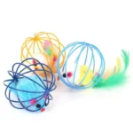 Popular Colorful Mouse in Cage Cat Toy Within Sand Interactive Chase Cat Mouse Toy - Image 4