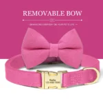 Personalized Dog Collar Cute Bowtie Dog Nylon Collars Free Engraving Pet Buckle Collar For Small Medium Dogs Bowknot Accessory - Image 3
