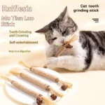 1/2PCS Cat Toys Made Of Wood Knotweed Teething Sticks Insect Galls Raffia Sisal Rope Teeth Cleaning Toys Cat Teasing Sticks
