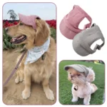 Large Dog Sunscreen Hat Pet Baseball Cap Outdoor Sports Cap with Ear Holes Adjustable Puppy Sun Protection Hats for Small Dogs