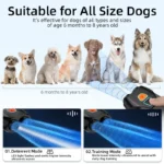 ROJECO Ultrasonic Dog Repeller Anti Barking Dog Deterrent Training Device Pet Bark Stop Electric Repeller With LED Flashlight - Image 3