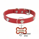Customized Leather Dog Collar With Bone-Shaped Pet Tag, Double-Sided Engraved Pet Name And Phone, Metal Decoration Anti-Lost Foo - Image 5