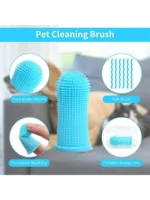 Pet Finger Toothbrush Cleaning Products for Cats and DogsOral Cleaning ToothbrushesSilicone Bristles - Image 3