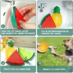 Pet Freezable Cooling Chew Toy Dog Cat toy Summer Pineapple Lemon Watermelon Design Durable Bite-Resistant Dog Ice Frozen Toys - Image 2