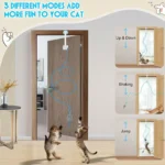 Door Hanging Auto-Rebound Cat Toy, Retractable Kitten Teaser with 3 Colorful Mice, Interactive Pet Play Toy for Indoor Cats - Image 7