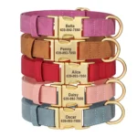 Personalized Dog Buckle Collar Soft PU Leather Dog ID Collars Free Engraved Pet Name Anti-lost Necklace For Small Large Dogs - Image 2
