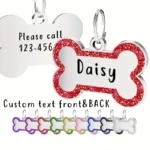 Personalized Dog ID Tags For Pets, Customized Engraved Dog Name Tags, Cat ID Tags Alloy Pendant Tag For Dog Collars Cat Collar P