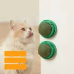 The Catnip Cat Wall Stick-on Ball Toy Scratchers Treats Healthy Natural Removes Balls to Promote Digestion Cat Grass Snack - Image 2