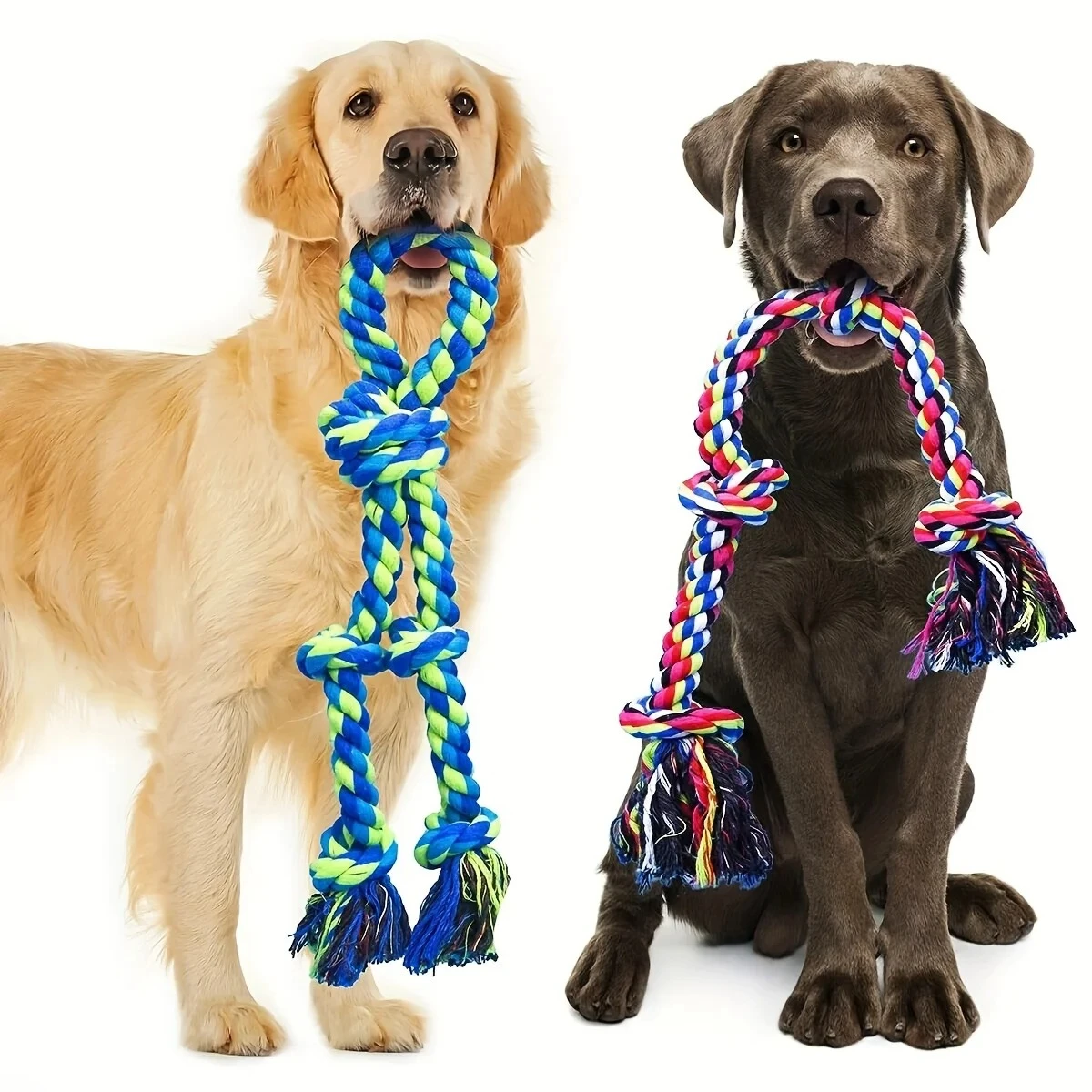 kf-S0811c9ed81bf4ff6968a9046f09ea75as Knot Dog Toys Indestructible Durable Dog Chew Toys Tug of War Interactive Toys Suitable for Medium and Large Dogs Pet Supplies - Image 1
