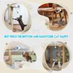 Door Hanging Auto-Rebound Cat Toy, Retractable Kitten Teaser with 3 Colorful Mice, Interactive Pet Play Toy for Indoor Cats - Image 8