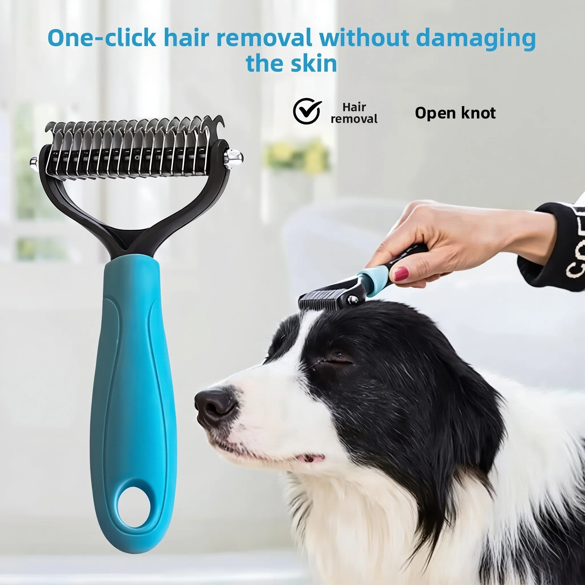 kf-S09ff98f02fd1436ea9d410ab9482bfa1e New Professional Pet Cat Hair Removal Comb Brush Dog Grooming Shedding Tools Puppy Hair Shedding Trimmer Pet Fur Trimming Combs - Image 1