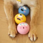 Squeaky Dog Rubber Chew Ball, Bite Resistant Teeth Cleaning Toy, Interactive Sound Puppy Toy for Small Medium Large Dogs - Image 3
