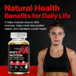 Whey Protein Concentrate Capsules - 900mg Protein, Post-Workout Recovery, Muscle Health & Immunity Boost, Gluten-Free Non-GMO - Image 2