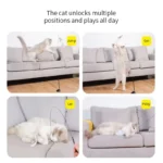 Interactive Cat Toy Handfree Cat Stick Kitten Playing Teaser Wand Toy Suction Cup Feather Wand Pet Supplies Simulation Feather - Image 4