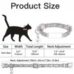 Customized Cute Glow Cat Collar Free Engraved Puppy Kitten Anti-lost Pet ID Nameplate Necklace With Bell & Moon Ornament - Image 4