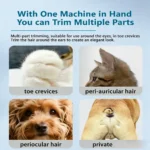 Dogs Cats 2 in 1 Grooming Kit Pet Hair Trimmer with LED & UV Light, Waterproof Electric Shaver - Image 5