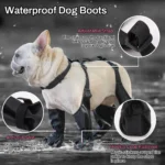 Dog Full-Leg Waterproof Protectors Mud & Stain Resistant Non-Slip Dog Shoes Perfect for Medium & Small Pet Breeds in Rainy Days - Image 5