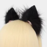 Handmade Faux Fur Animal Ears Headband Furry Cat Fox Ear Hairhoop Headwear Costume Accessory for Cosplay Masquerade - Image 2