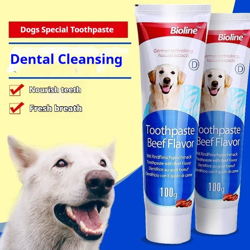 kf-S0d6bd63f24664947a5c87313730adc8fO Pet Dog Toothpaste, Beef, Chicken Flavor, A Variety of Flavors, Pets Do Not Reject Oral Cleaning Care, Pet Toothpaste - Image 1