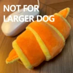 Plush Croissant Dog Toy for Small to Medium Dogs, Interactive Happy Intelligent Pet Toy for Playing Grinding Chewing Sniffing - Image 4