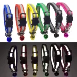 Cute Reflective Breakaway Kitten Cat Collar Safety Buckle With Bell Adjustable Soft Pet Neck Collar For Boy Girl Adult Cats - Image 4