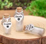Personalized Pet Fur Keepsake,Custom Pet Hair Memorial Jar,Cremation Urn Paw Print for Pet,Pet Urn Glass Jar,Pet Memorial Gift - Image 6