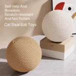 Interactive Sisal Cat Scratching Ball Toy For Kitten Teeth Cleaning Anti Bite Cat Ball Sounding Toy Pet Supplies - Image 2
