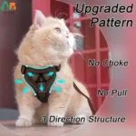 Cat Harness and Leash Set for Small to Large Cats Adjustable Cat Vest Harness Reflective Trim Universal Cat Leash and Harness - Image 5
