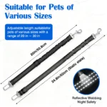 High Grade Dog Car Safety Belt Dog Safety Belt with Damping Belt and Reflective Line Adjustable Length Suitable Any Dog 1PCS - Image 3