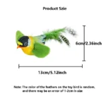 Simulation Bird Cat Toys Cats Interactive Cat Toy Realistic Bird Sound Cat Toy Plush Cat Toy Catnip Cat Toy for Cats Kitten Toy - Image 2