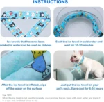 1-20PCS Summer Pet Cooling Scarf for Cats Dogs Ice Collar Cartoon Design Breathable Heat Relief Outdoor Travel Accessory - Image 5