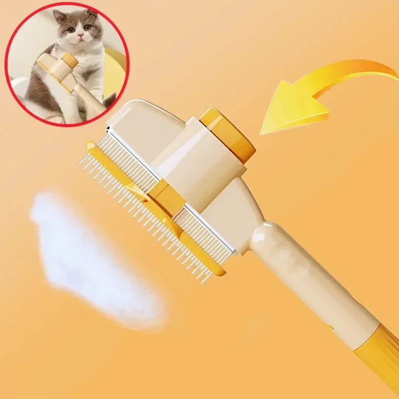 kf-S1269c37291a64093ac1340834c9d9422B Dog Comb Pet Hair Remover One Button Dogs Brush Self-cleaning Cat Brush Massage Combs for Dog Grooming Brushes for Pet Products - Image 1