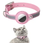 Leather Pet Adjustable Collars for Airtag Location Tracker Dog Cat Anti-lost Reflective Protection Case for Airtags Collar - Image 5