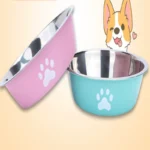 Large capacity stainless steel dog bowl anti-slip anti-rust dog water bowl pet feeder double-layer cat bowl suitable for puppies - Image 4