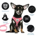 Summer Cat Dog Harness Lead Leash Adjustable Vest Polyester Mesh Breathable Harnesses Reflective for Small Dog Cat Lesah - Image 3