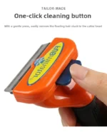 Pet Grooming Brush Deshedding Brush Removes Loose Hair Tangles Cat Comb Shedding Rake Pet Hair Remover Brush for Dogs Cats - Image 3