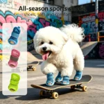 Summer Dog Shoes Non-slip Waterproof Pet Sandals Soft Soles Won't Fall Off Wear-resistant Corgi Small Dog Open-toe Foot Covers - Image 4
