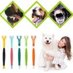 Three Sided Pet Toothbrush Three-Head Multi-angle Toothbrush Cleaning Dog Cat Brush Bad Breath Teeth Care Tool Cleaning Mouth - Image 3