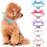 Imitation Pearl Cute Dog Necklace Pet Collar Accessories Jewelry Neck Chain For Small Dogs Large Dog Cats 5 colors - Image 6