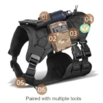 Military Large Dog Harness Pet German Shepherd Training Vest Tactical Dog Harness And Leash Set For Dogs Accessories - Image 2