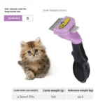 Pet Grooming Brush Deshedding Brush Removes Loose Hair Tangles Cat Comb Shedding Rake Pet Hair Remover Brush for Dogs Cats - Image 4