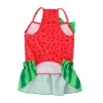 Dog Dress with Bow Summer Clothes Cute Small Dogs Skirt Suspender Watermelon Pattern Pet Clothing Puppy Dresses Cat Costumes - Image 4