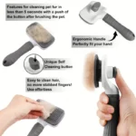 1 Easy Clean Pet Comb, Suitable For Cats And Dogs, Perfectly Removing Shedding Hair - Image 2