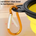 Dog Folding Bowl Portable Dog Travel Bowl Dog Food Water Bowl for Outdoor Walking with Carabiner Food Water Container - Image 4