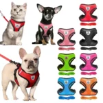 Cat Harness Vest Walking Lead Leash For Puppy Dogs Collar Polyester Adjustable Mesh Dog Harness For Small Medium Pet Accessories