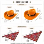 Pet Cowboy Hat with Bandana Western Style Star Decor for Cats Dogs Small Large Sizes Party Cosplay Costume - Image 2
