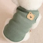 Dogs Thin Small Fashion Bear Vest Pet Dog Clothes Cat Solid T-shirt Clothing Chihuahua Summer Breathable Girl Pug Pet Vest York - Image 6
