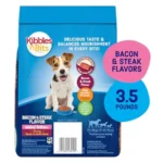Mini Bits Small Breed Dry Dog Food, Savory Bacon and Steak Flavor for Adult Dogs, 3.5 lb. Bag - Image 2